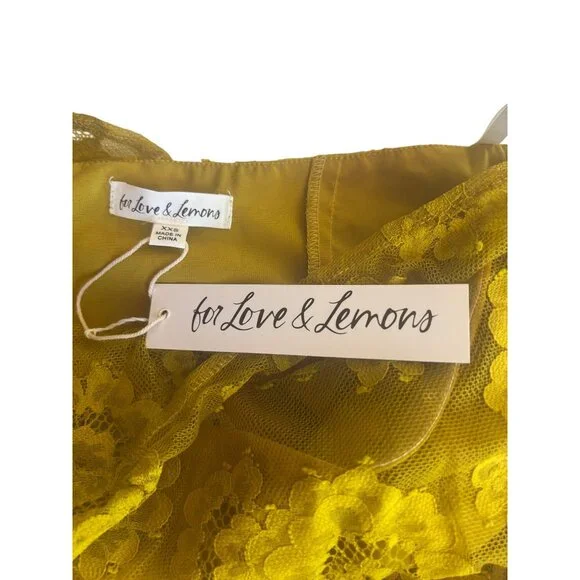 For The Love & Lemons One Shoulder Lace Tiana Mini Dress Size XXS - Picture 11 of 13